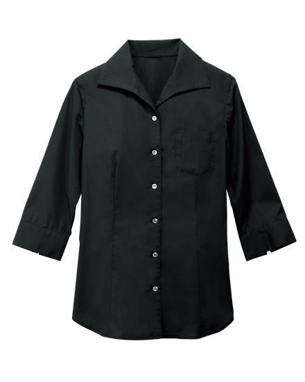 ホテル ユニフォーム ＆ 飲食店用 制服 Servo サーヴォ 女子 シャツ BL309-B9 黒