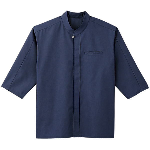 ホテル ユニフォーム ＆ 飲食店用 制服 ボストン商会 BON UNI ボンユニ 和の風 男女兼用 シャツ 08931-01 紺