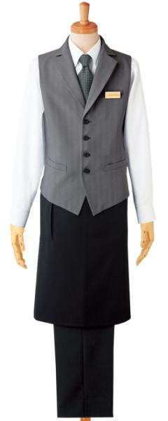 ホテル ユニフォーム ＆ 飲食店用 制服 ボストン商会 BONUNI ボンユニ 男子 ベスト 15116-96 グレー