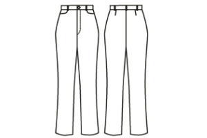 医療用 白衣 ＆ 介護 ユニフォーム シロタコーポレーション elefee エレフィ 女子 ストレッチパンツ E3104 前後画像