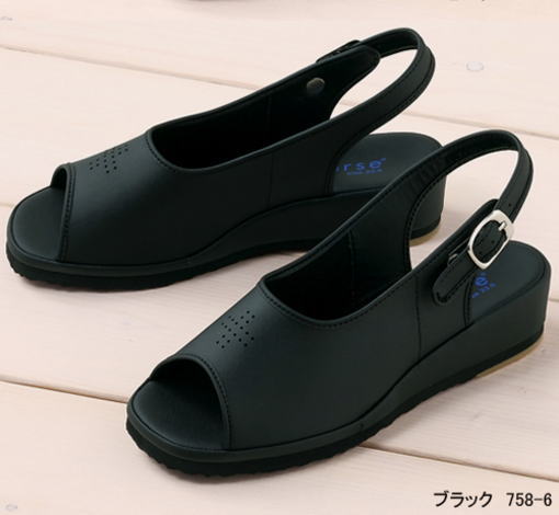 医療用 白衣 ＆ 介護 ユニフォーム FOLK フォーク Soinscreer ソワンクレエ シューズ 758-6 ブラック