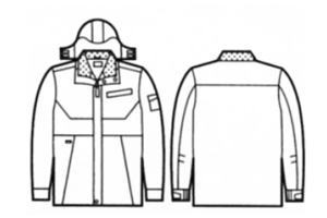 ワーキング ユニフォーム＆作業着 自重堂 制服百科 男子 防寒コート 48383 前後画像
